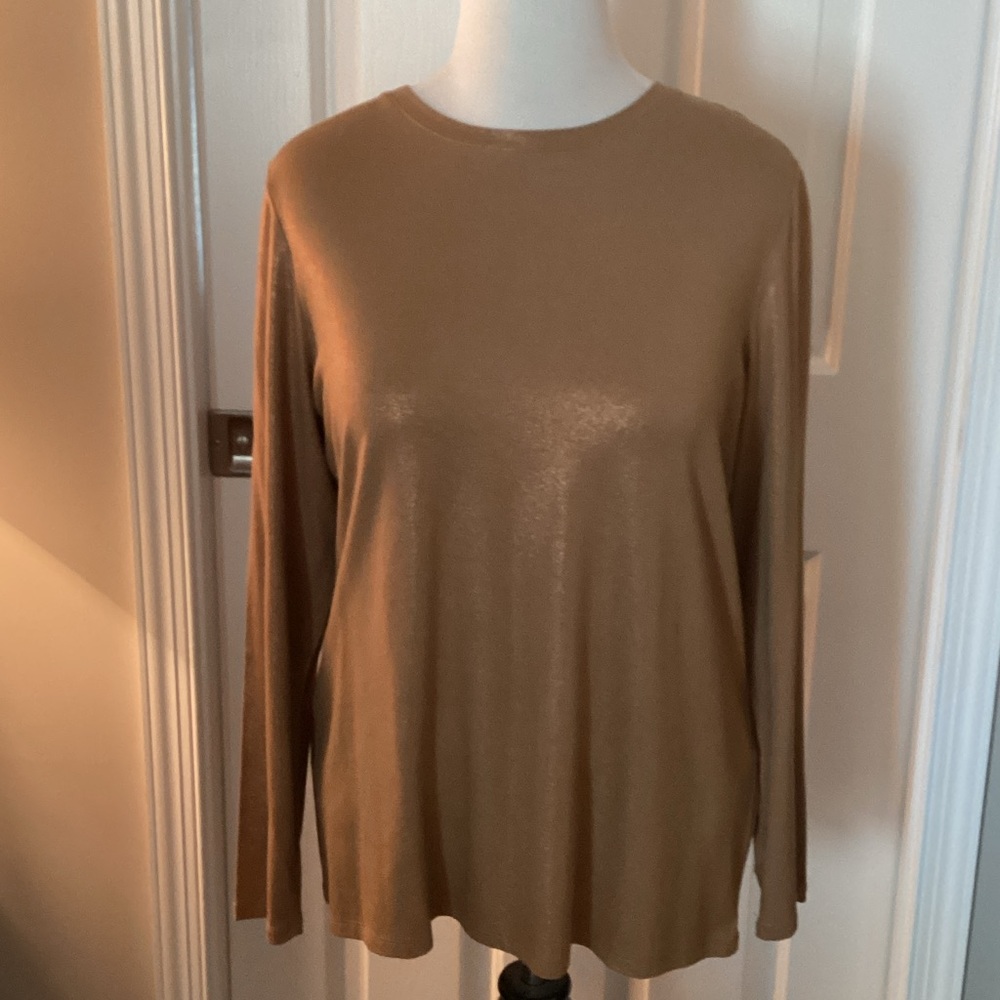 Chico’s Gold Metallic Tee